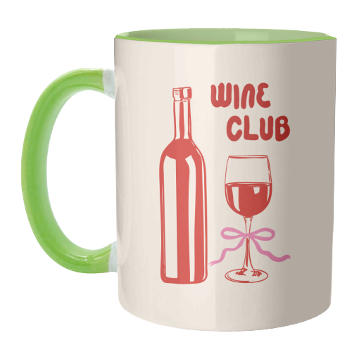 Wine Club Coquette – Romantic Wine Aesthetic - unique mug by EZbie