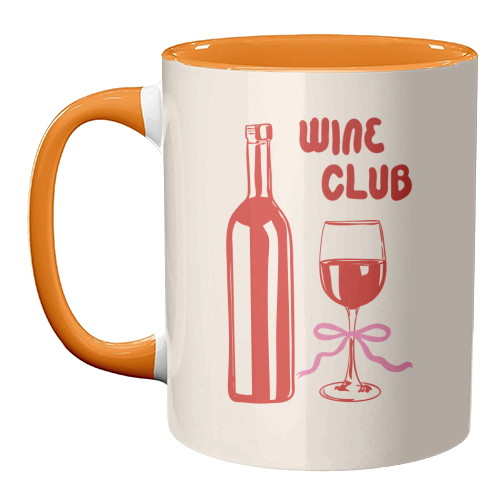 Wine Club Coquette – Romantic Wine Aesthetic - unique mug by EZbie