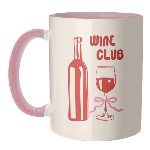 Wine Club Coquette – Romantic Wine Aesthetic - unique mug by EZbie