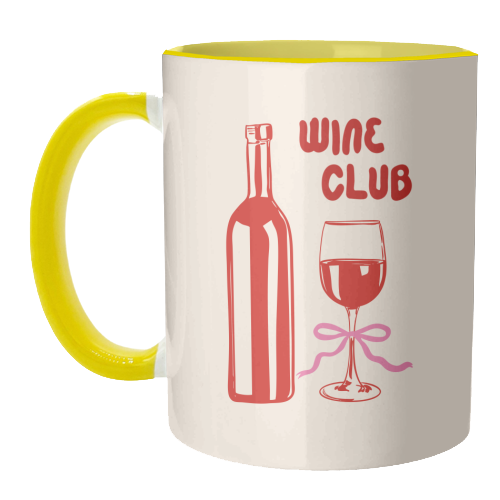 Wine Club Coquette – Romantic Wine Aesthetic - unique mug by EZbie