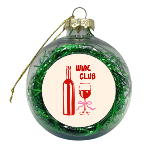 Wine Club Coquette – Romantic Wine Aesthetic - xmas bauble by EZbie