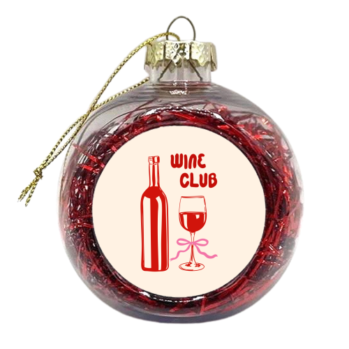 Wine Club Coquette – Romantic Wine Aesthetic - xmas bauble by EZbie