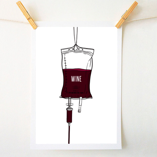 Wine Drip - A1 - A4 art print by Adam Regester