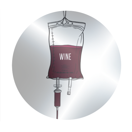 Wine Drip - Circle Sticker by Adam Regester