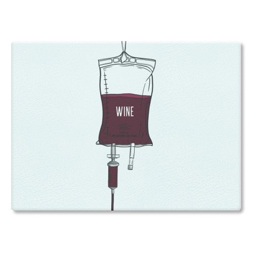 Wine Drip - glass chopping board by Adam Regester