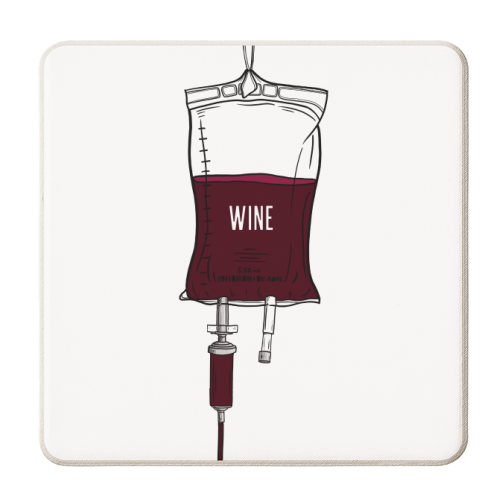 Wine Drip - personalised beer coaster by Adam Regester