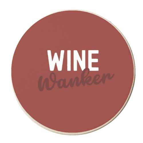 Wine Wanker Gift - personalised beer coaster by Giddy Kipper