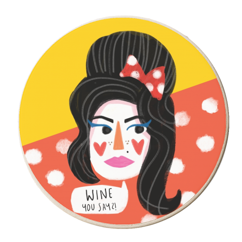 WINE YOU SAY - personalised beer coaster by Nichola Cowdery