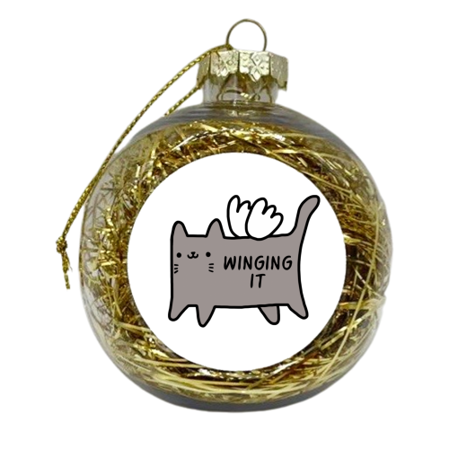 Winging It - xmas bauble by Mombi & Ted