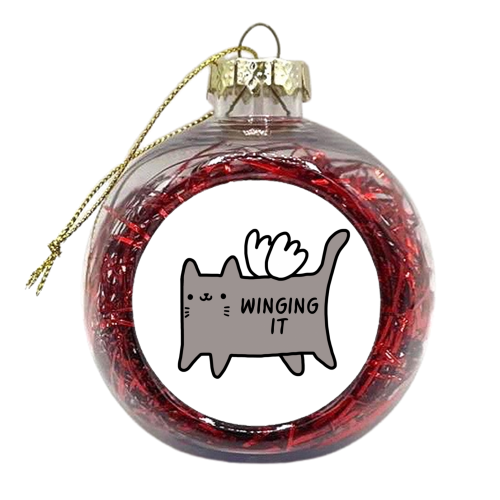 Winging It - xmas bauble by Mombi & Ted