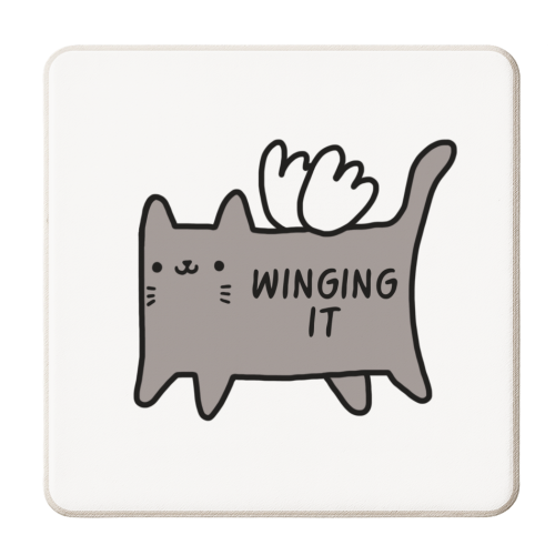 Winging It - personalised beer coaster by Mombi & Ted