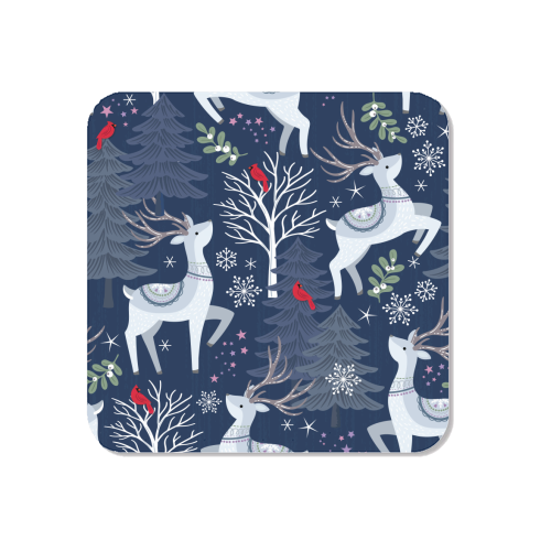 Winter deer and trees - Magnet by Mandy Kippax