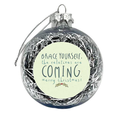 Winter Is Coming - xmas bauble by Alice Palazon