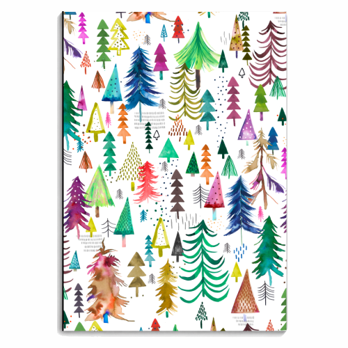 Winter Snow Trees - personalised A4, A5, A6 notebook by Ninola Design
