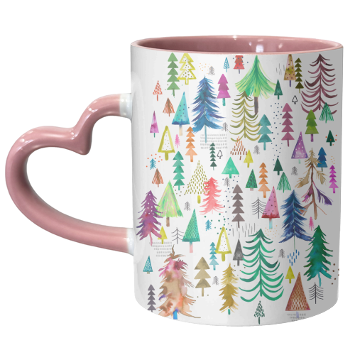 Winter Snow Trees - unique mug by Ninola Design
