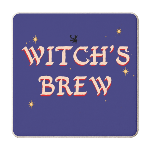 Witch's Brew - Halloween Collection - personalised beer coaster by charlotte blunden