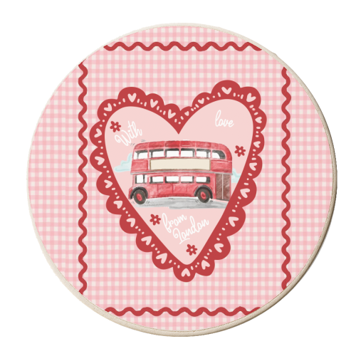 With love London Bus!! - personalised beer coaster by The Yellow Box