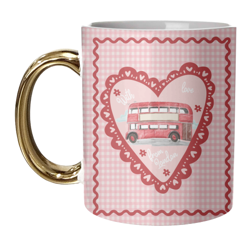 With love London Bus!! - unique mug by The Yellow Box