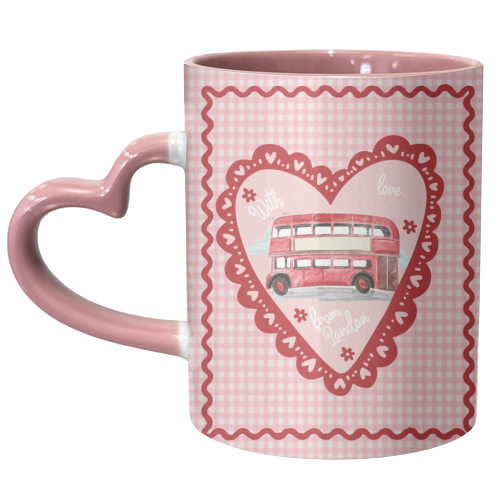 With love London Bus!! - unique mug by The Yellow Box