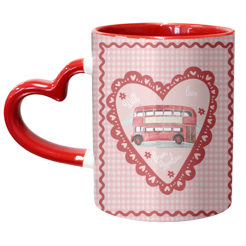 With love London Bus!! - unique mug by The Yellow Box