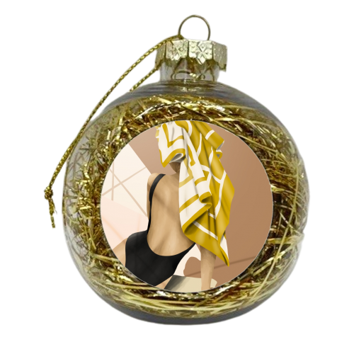 Woman with towel - xmas bauble by MMarta BC