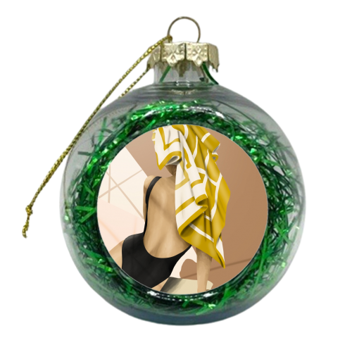 Woman with towel - xmas bauble by MMarta BC