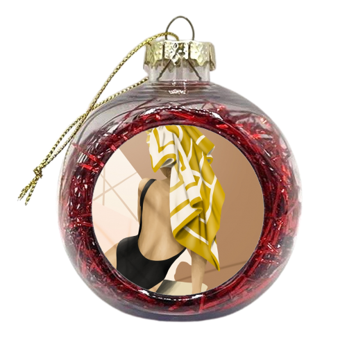 Woman with towel - xmas bauble by MMarta BC