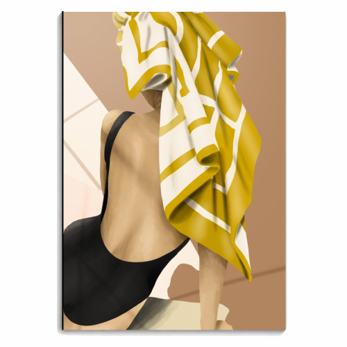 Woman with towel - personalised A4, A5, A6 notebook by MMarta BC