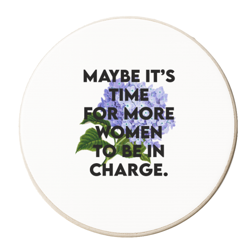 WOMEN IN CHARGE - personalised beer coaster by Wallace Elizabeth