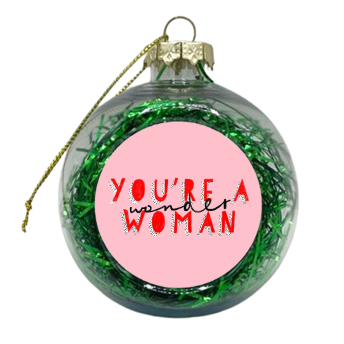 Wonder Woman - xmas bauble by Alice Palazon