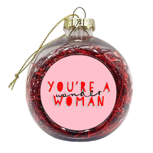 Wonder Woman - xmas bauble by Alice Palazon