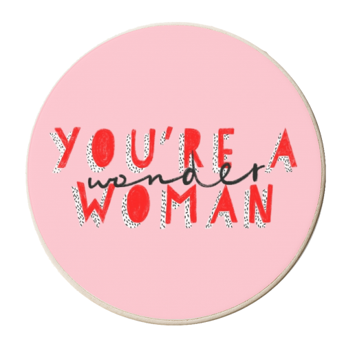 Wonder Woman - personalised beer coaster by Alice Palazon
