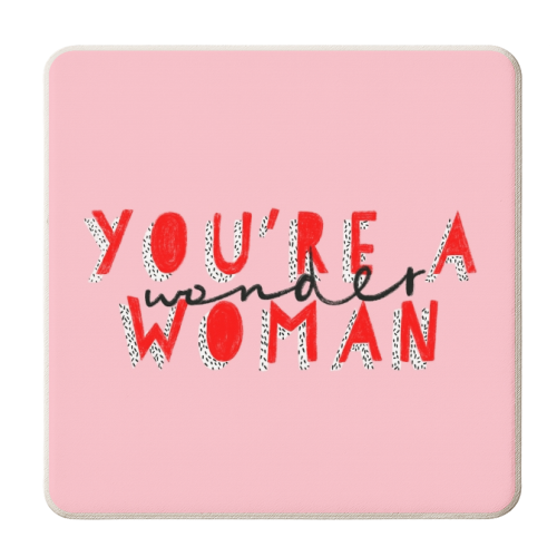 Wonder Woman - personalised beer coaster by Alice Palazon