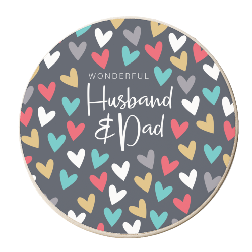 Wonderful Husband & Dad - personalised beer coaster by The Boy and the Bear