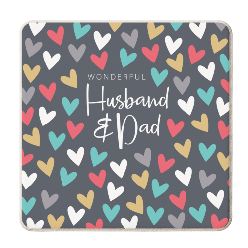 Wonderful Husband & Dad - personalised beer coaster by The Boy and the Bear