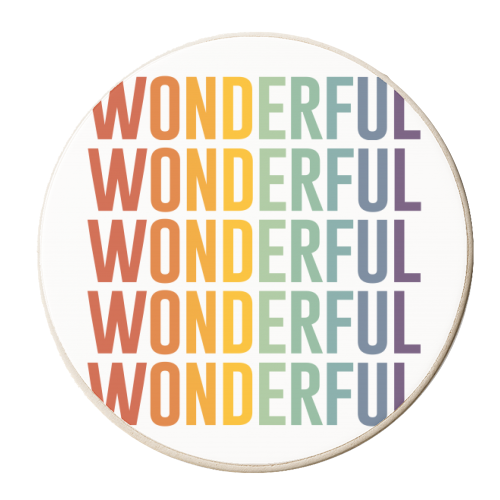 Wonderful - personalised beer coaster by The 13 Prints