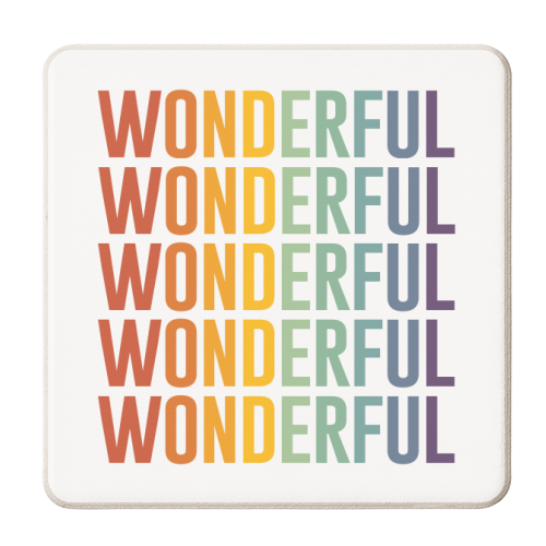 Wonderful - personalised beer coaster by The 13 Prints