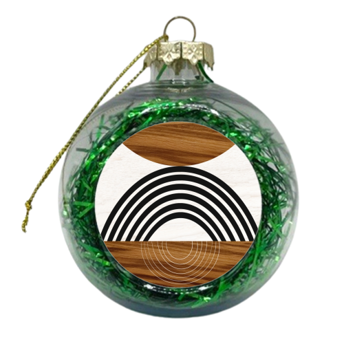 Wood Sun Arch Balance #1 #minimal #abstract #art - xmas bauble by Anita Bella Jantz
