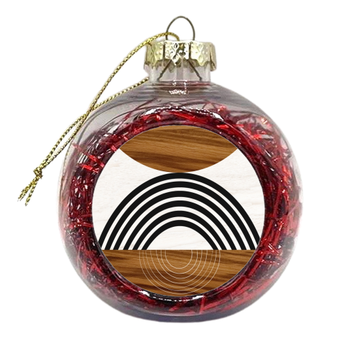 Wood Sun Arch Balance #1 #minimal #abstract #art - xmas bauble by Anita Bella Jantz