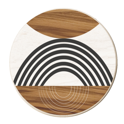 Wood Sun Arch Balance #1 #minimal #abstract #art - personalised beer coaster by Anita Bella Jantz