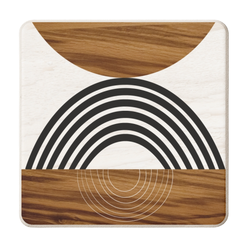 Wood Sun Arch Balance #1 #minimal #abstract #art - personalised beer coaster by Anita Bella Jantz