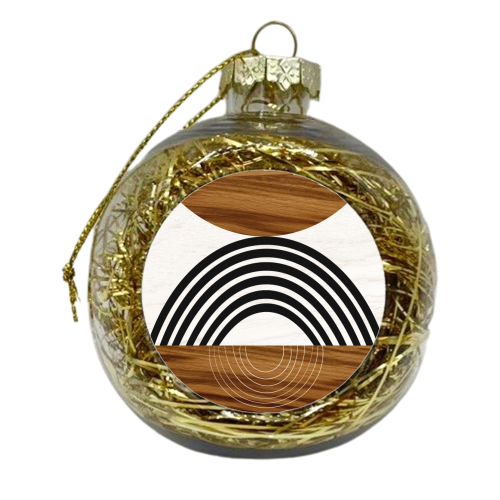 Wood Sun Arch Balance #1 #minimal #abstract #art - xmas bauble by Anita Bella Jantz