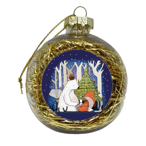 Woodland Christmas - xmas bauble by Nichola Cowdery