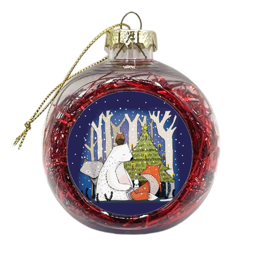 Woodland Christmas - xmas bauble by Nichola Cowdery