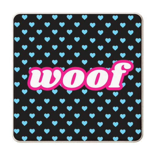 woof! - personalised beer coaster by Lilly Rose