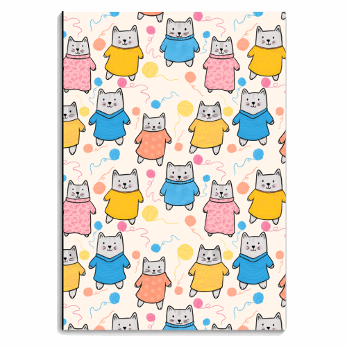 Wooly Kittens - personalised A4, A5, A6 notebook by Drawn to Cats