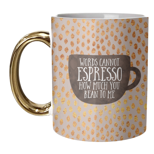 Words Cannot Espresso - unique mug by Elisabeth Fredriksson