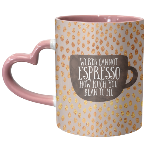 Words Cannot Espresso - unique mug by Elisabeth Fredriksson