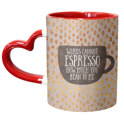 Words Cannot Espresso - unique mug by Elisabeth Fredriksson