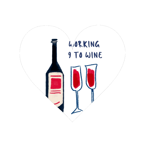 Working 9 to Wine - Magnet by Ms Doodle